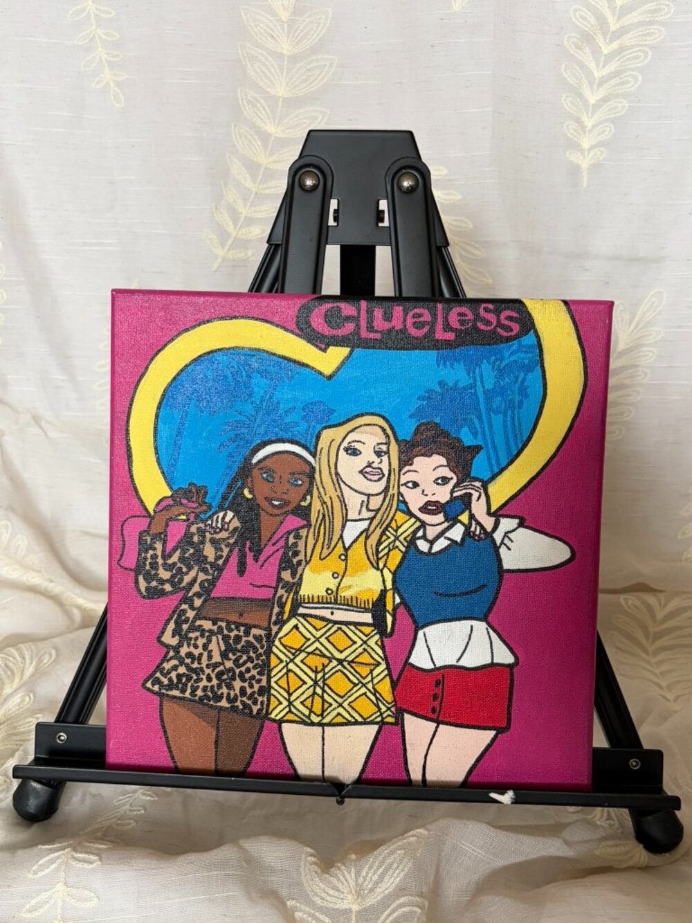 Hand Painted Clueless Inspired Movie Acrylic Canvas 10x10